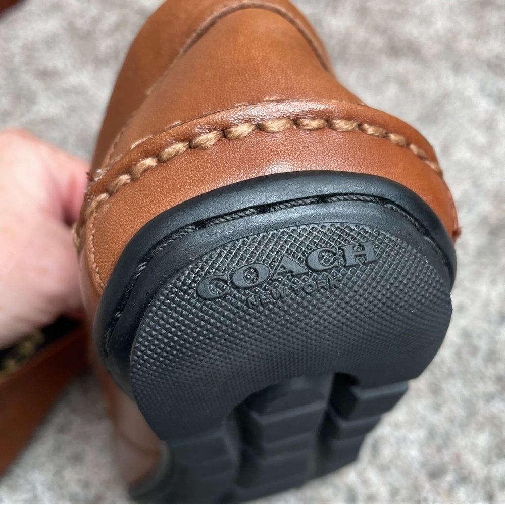 Coach Men’s Mott Varsity Drive Loafers Shoes Brown 7.5 FG1619 Designer Office - Picture 9 of 10